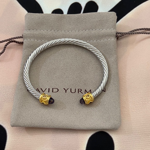 David Yurman 5MM Classic Amethyst Cable Bracelet - Picture 1 of 7